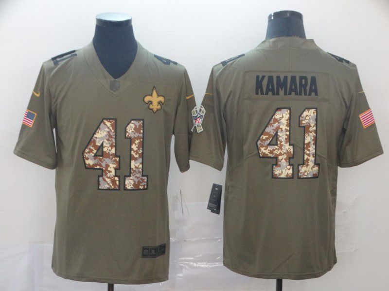 Men New Orleans Saints #41 Kamara Nike 2019 Olive Camo Salute to Service Limited NFL Jerseys->women nfl jersey->Women Jersey